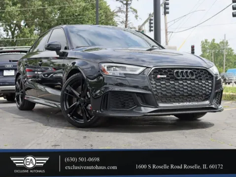 Black 2019 Audi RS 3 Sedan 4D for sale in Roselle, IL