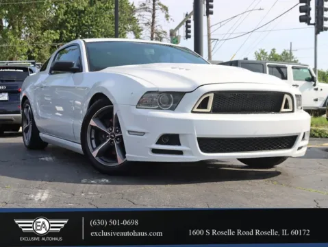 White 2014 Ford Mustang V6 Coupe 2D for sale in Roselle, IL