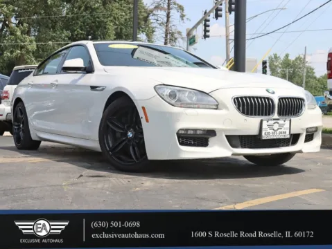 White 2014 BMW 6 Series 640i Gran Coupe xDrive 4D for sale in Roselle, IL