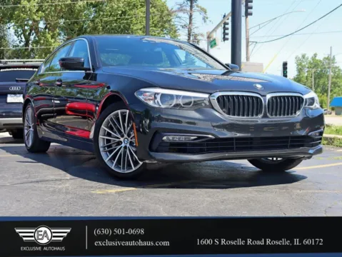 Black 2018 BMW 5 Series 530i xDrive Sedan 4D for sale in Roselle, IL