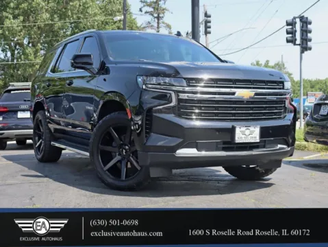 Black 2021 Chevrolet Tahoe LT Sport Utility 4D for sale in Roselle, IL
