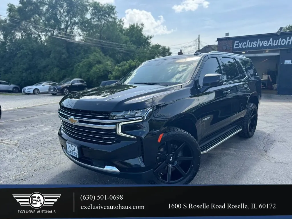 Black 2021 Chevrolet Tahoe LT Sport Utility 4D for sale in Roselle, IL