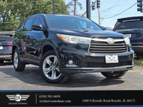 Black 2015 Toyota Highlander Limited Platinum Sport Utility 4D for sale in Roselle, IL