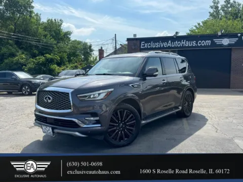 Gray 2019 INFINITI QX80 LIMITED Sport Utility 4D for sale in Roselle, IL