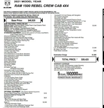 Another view of 2021 Ram 1500 Crew Cab Rebel Pickup 4D 5 1/2 ft for sale in Roselle, IL at Exclusive Autohaus - Roselle