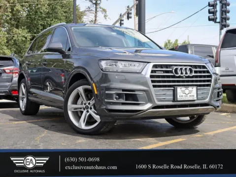 Gray 2019 Audi Q7 55 TFSI Prestige Sport Utility 4D for sale in Roselle, IL