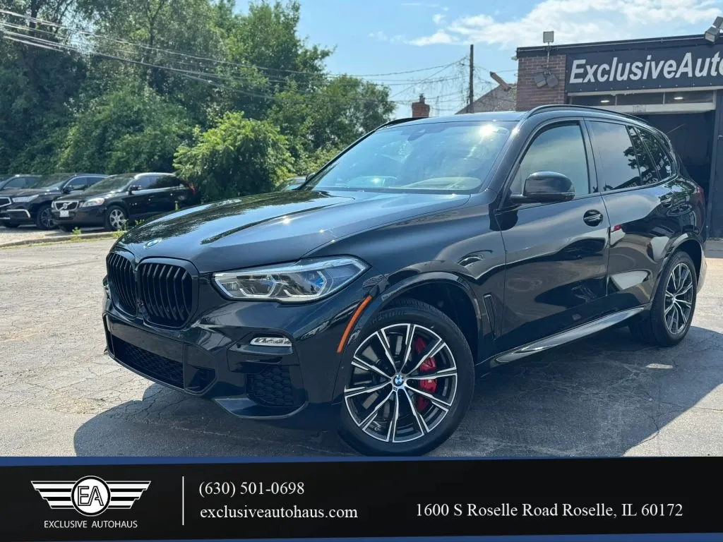 Black 2021 BMW X5 M50i Sport Utility 4D for sale in Roselle, IL