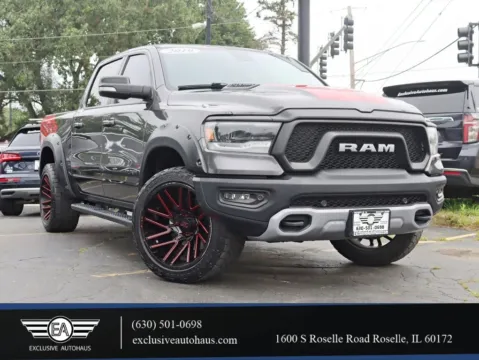 Black 2019 Ram 1500 Crew Cab Rebel Pickup 4D 5 1/2 ft for sale in Roselle, IL