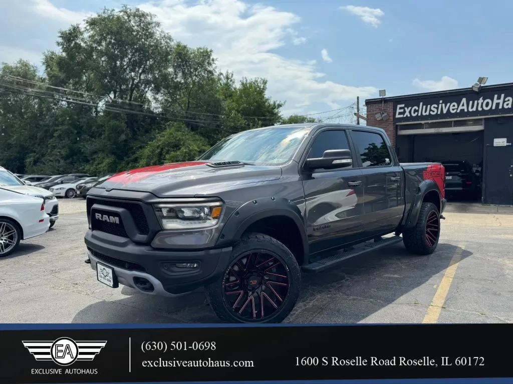 Black 2019 Ram 1500 Crew Cab Rebel Pickup 4D 5 1/2 ft for sale in Roselle, IL