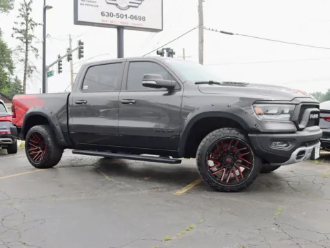 Black 2019 Ram 1500 Crew Cab Rebel Pickup 4D 5 1/2 ft for sale in Roselle, IL