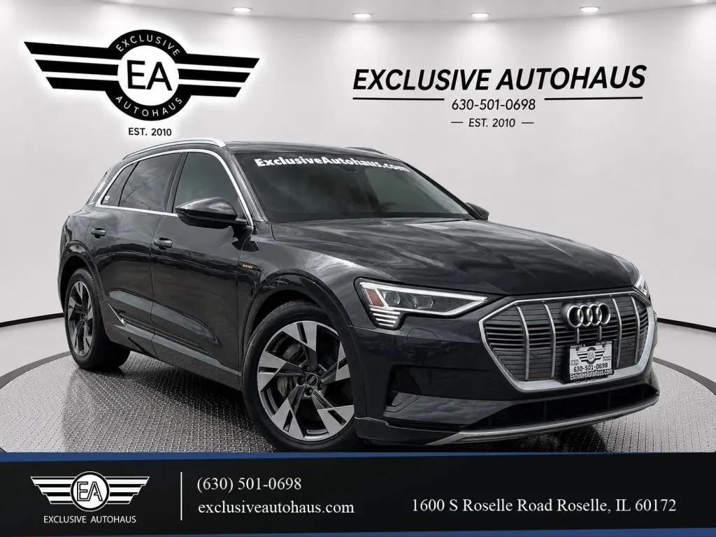 Black 2021 Audi e-tron Premium Sport Utility 4D for sale in Roselle, IL