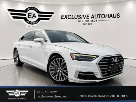 White 2019 Audi A8 L 3.0T Sedan 4D for sale in Roselle, IL