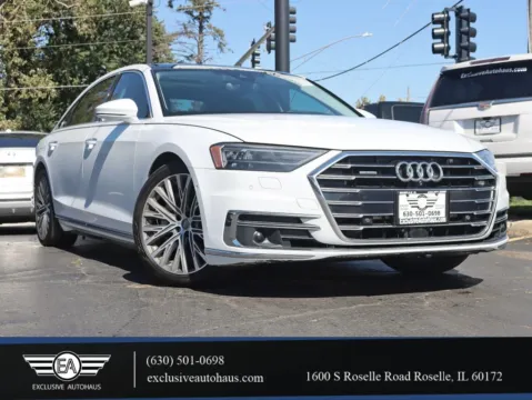 White 2019 Audi A8 L 3.0T Sedan 4D for sale in Roselle, IL