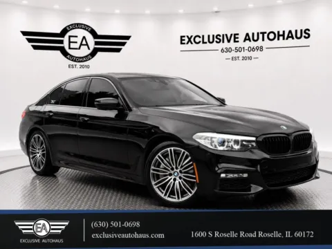 Black 2018 BMW 5 Series 530i xDrive Sedan 4D for sale in Roselle, IL