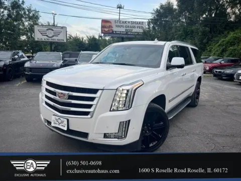 White 2019 Cadillac Escalade ESV Luxury Sport Utility 4D for sale in Roselle, IL