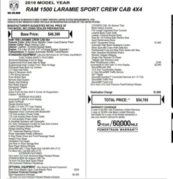 Photos of 2019 Ram 1500 Crew Cab Laramie Pickup 4D 5 1/2 ft for sale in Roselle, IL at Exclusive Autohaus - Roselle
