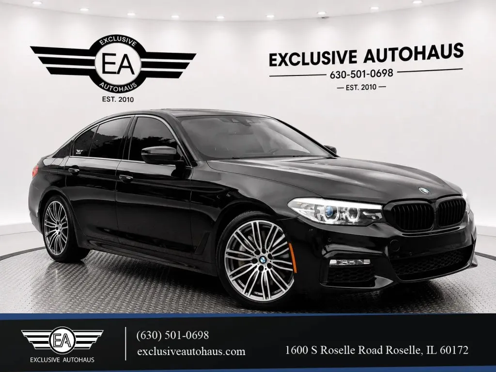 Black 2018 BMW 5 Series 530i xDrive Sedan 4D for sale in Roselle, IL