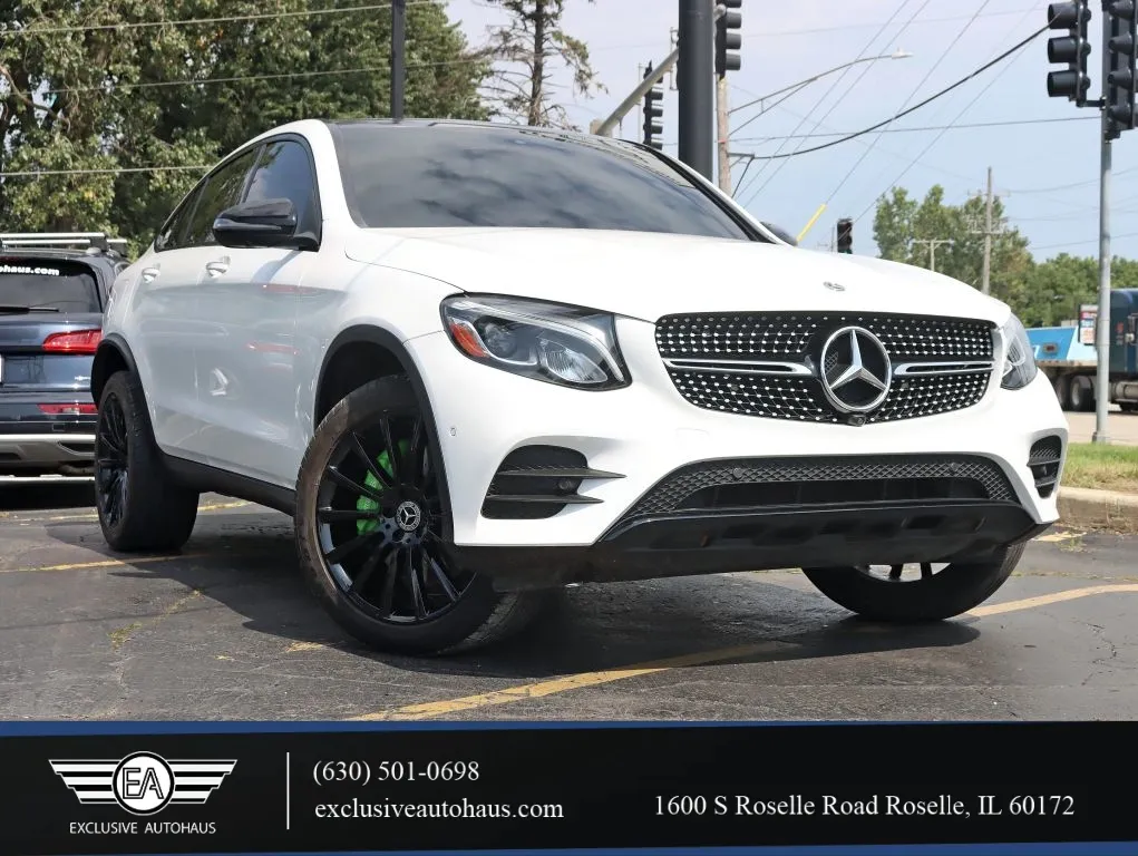 White 2019 Mercedes-Benz GLC Coupe GLC 300 4MATIC Sport Utility 4D for sale in Roselle, IL