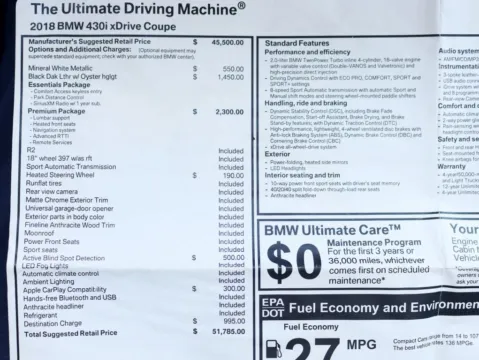 Photos of 2018 BMW 4 Series 430i xDrive Coupe 2D for sale in Roselle, IL at Exclusive Autohaus - Roselle