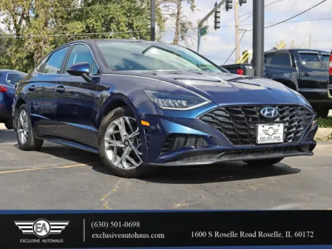 Blue 2021 Hyundai Sonata SEL Sedan 4D for sale in Roselle, IL
