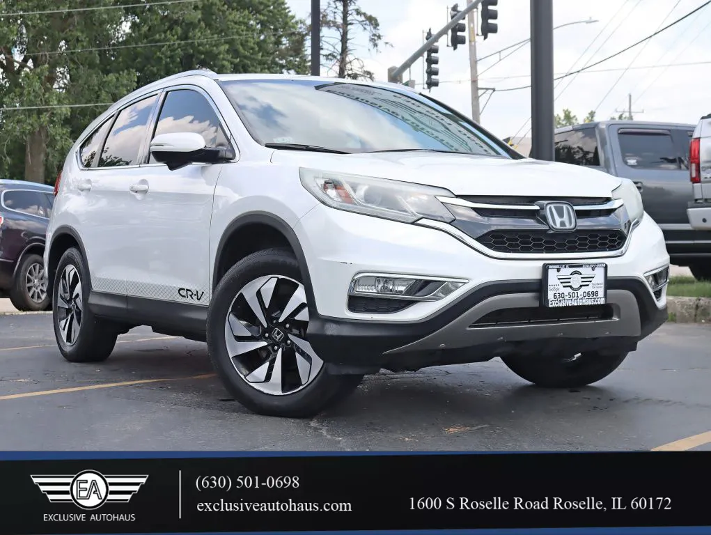 White 2015 Honda CR-V Touring Sport Utility 4D for sale in Roselle, IL