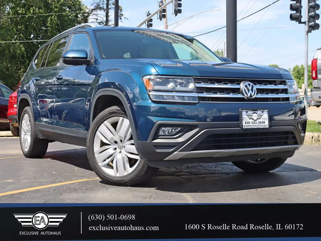 Blue 2019 Volkswagen Atlas SE 4Motion w/Tech Pkg Sport Utility 4D for sale in Roselle, IL