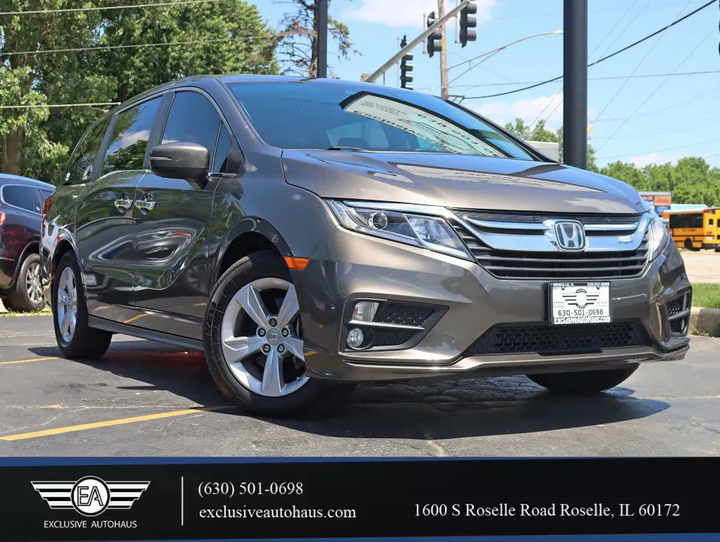 Gray 2019 Honda Odyssey EX-L w/Navigation & RES Minivan 4D for sale in Roselle, IL