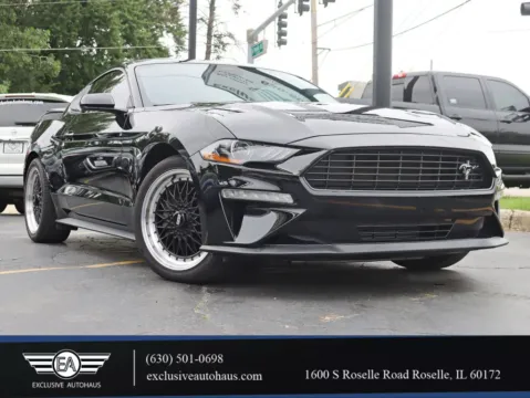 Black 2021 Ford Mustang EcoBoost Coupe 2D for sale in Roselle, IL