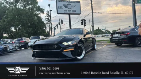 Blue 2021 Ford Mustang EcoBoost Coupe 2D for sale in Roselle, IL