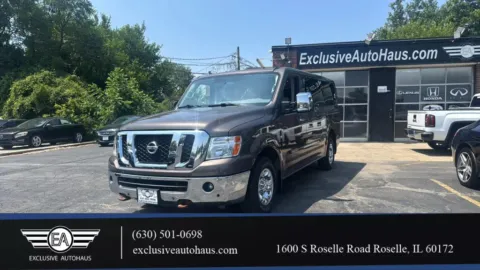 Red 2016 Nissan NV3500 HD Passenger SL Van 3D for sale in Roselle, IL