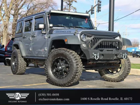 Silver 2016 Jeep Wrangler Unlimited Black Bear Sport Utility 4D for sale in Roselle, IL