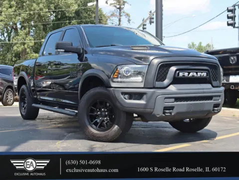 Black 2018 Ram 1500 Crew Cab Rebel Pickup 4D 5 1/2 ft for sale in Roselle, IL