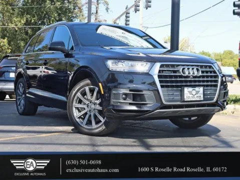 Black 2019 Audi Q7 55 TFSI Prestige Sport Utility 4D for sale in Roselle, IL