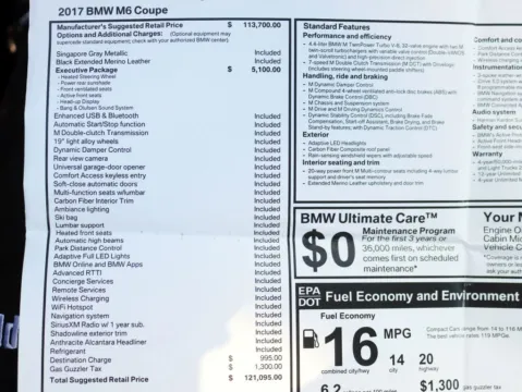 Photos of 2017 BMW M6 Coupe 2D for sale in Roselle, IL at Exclusive Autohaus - Roselle