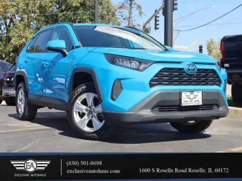 Blue 2021 Toyota RAV4 Hybrid LE Sport Utility 4D for sale in Roselle, IL