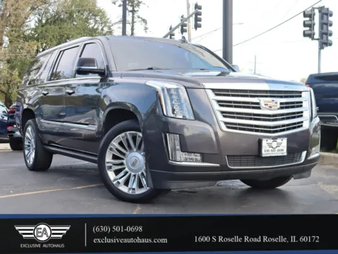 Black 2016 Cadillac Escalade ESV Platinum Sport Utility 4D for sale in Roselle, IL