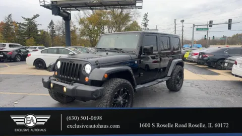 Black 2014 Jeep Wrangler Unlimited Altitude Sport Utility 4D for sale in Roselle, IL