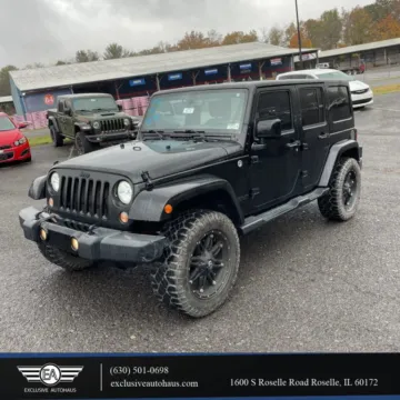 Black 2014 Jeep Wrangler Unlimited Altitude Sport Utility 4D for sale in Roselle, IL