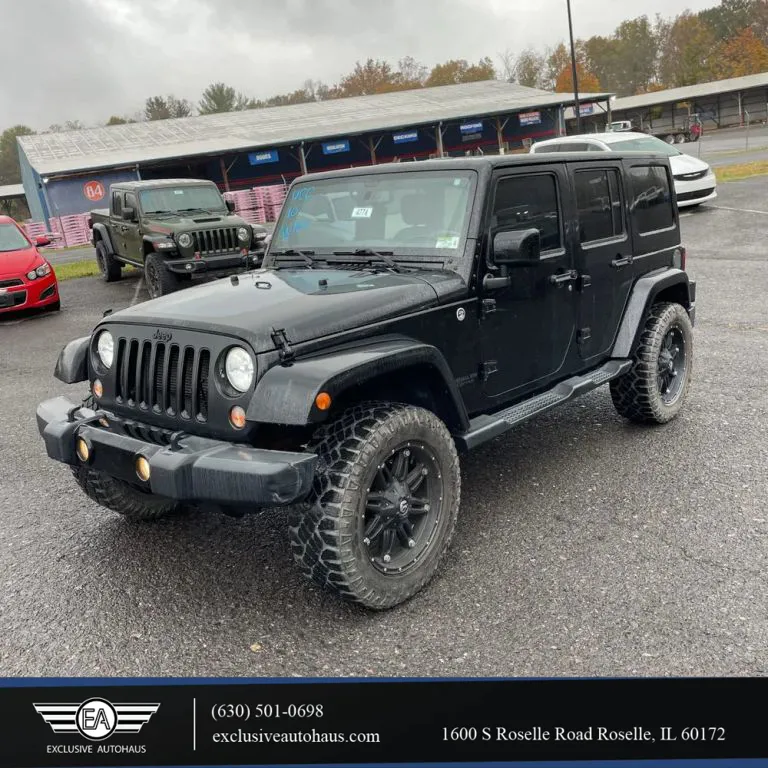 Black 2014 Jeep Wrangler Unlimited Altitude Sport Utility 4D for sale in Roselle, IL