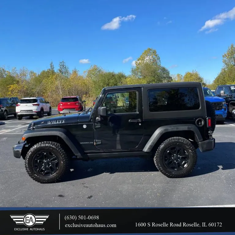 Black 2015 Jeep Wrangler Willys Wheeler W Sport Utility 2D for sale in Roselle, IL