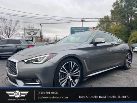 Gray 2017 INFINITI Q60 3.0t Premium Coupe 2D for sale in Roselle, IL