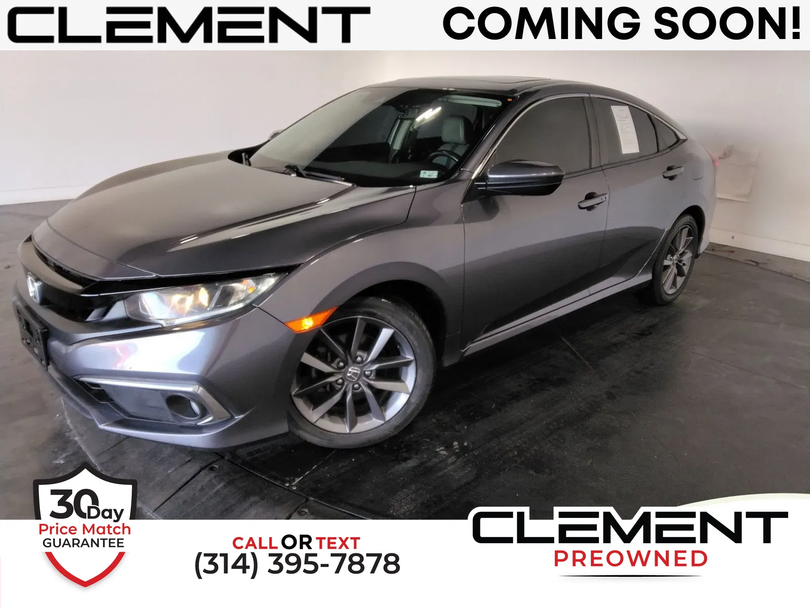 Silver 2020 Honda Civic EX-L for sale in Florissant, MO