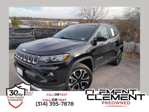 Black 2022 Jeep Compass Limited for sale in Florissant, MO