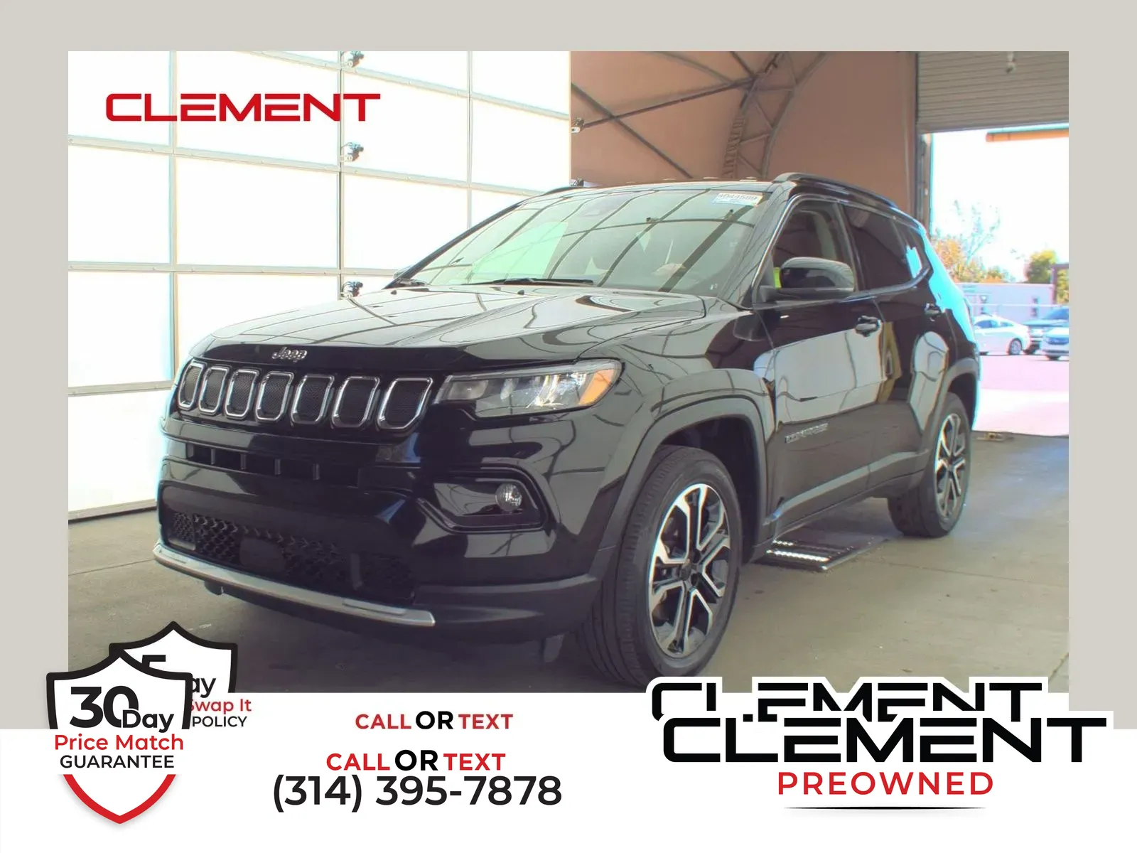 Black 2022 Jeep Compass Limited for sale in Florissant, MO
