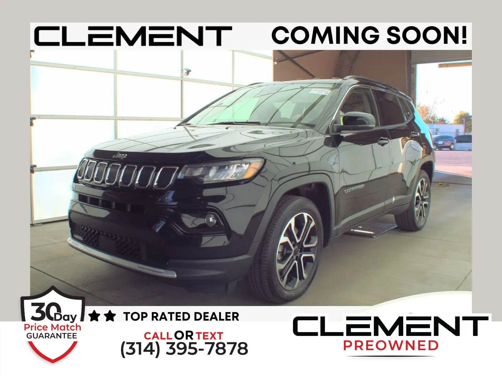 Black 2022 Jeep Compass Limited for sale in Florissant, MO