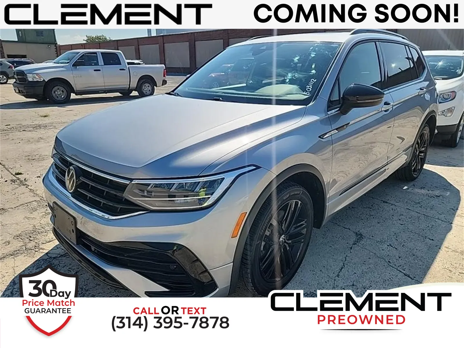 Silver 2022 Volkswagen Tiguan 2.0T SE R-Line Black for sale in Florissant, MO