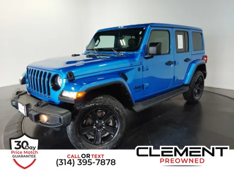 Blue 2022 Jeep Wrangler Unlimited Sahara Altitude for sale in Florissant, MO