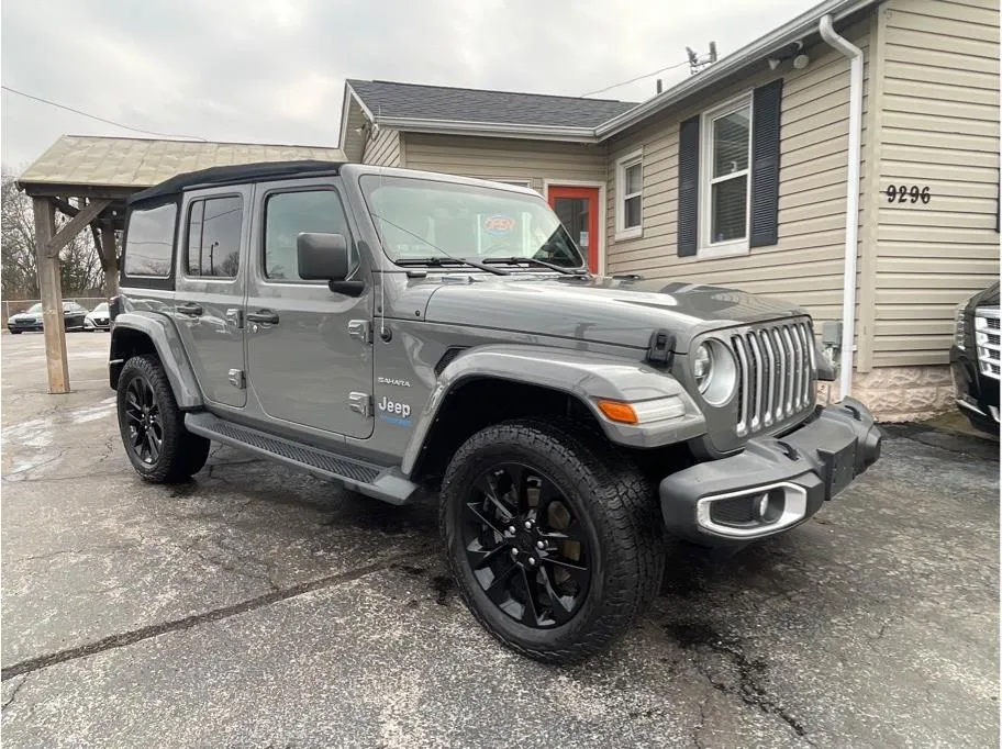 Gray 2021 Jeep Wrangler Unlimited 4xe Sahara 4xe Sport Utility 4D for sale in O’Fallon, MO