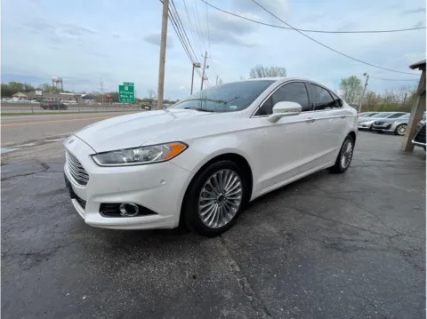 White 2015 Ford Fusion Titanium Sedan 4D for sale in O’Fallon, MO