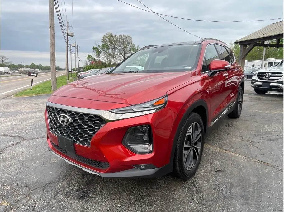 Red 2019 Hyundai Santa Fe 2.0T Ultimate Sport Utility 4D for sale in O’Fallon, MO